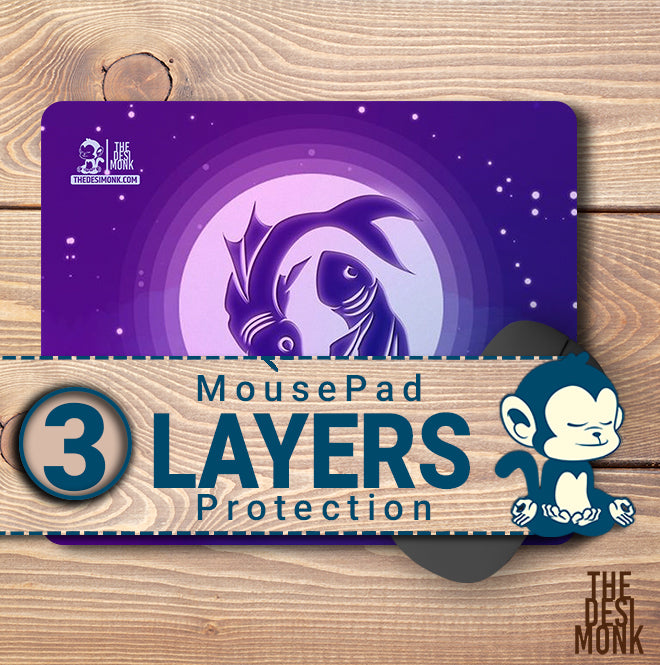 Pisces Mouse Pad for Gamers | Zodiac Anti Skid Technology Mouse Pad for Computers| Pad-160