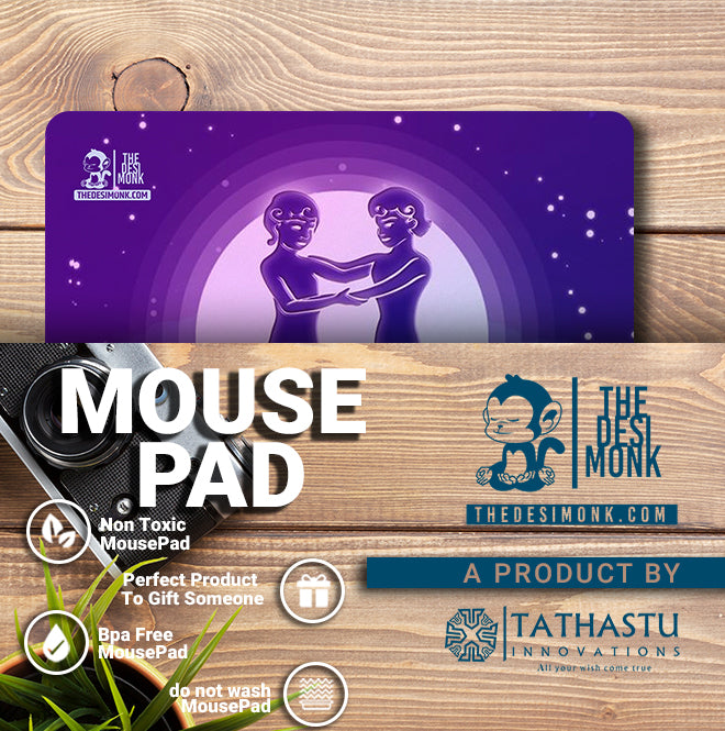 Gemini Mouse Pad for Gamers | Zodiac Anti Skid Technology Mouse Pad for Computers| Pad-161