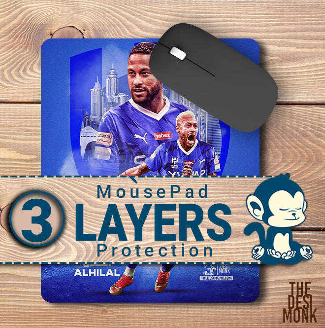 Neymar Al Hilal Anti Skid Technology Mouse Pad for Computers and gamers