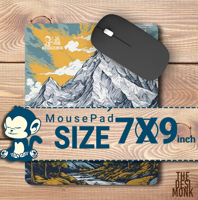 Snow Mountain Anti Skid Technology Mouse Pad for Computers and gamers
