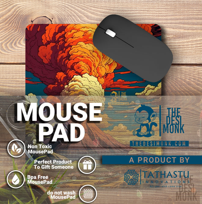 Volcano Mountain Anti Skid Technology Mouse Pad for Computers and gamers
