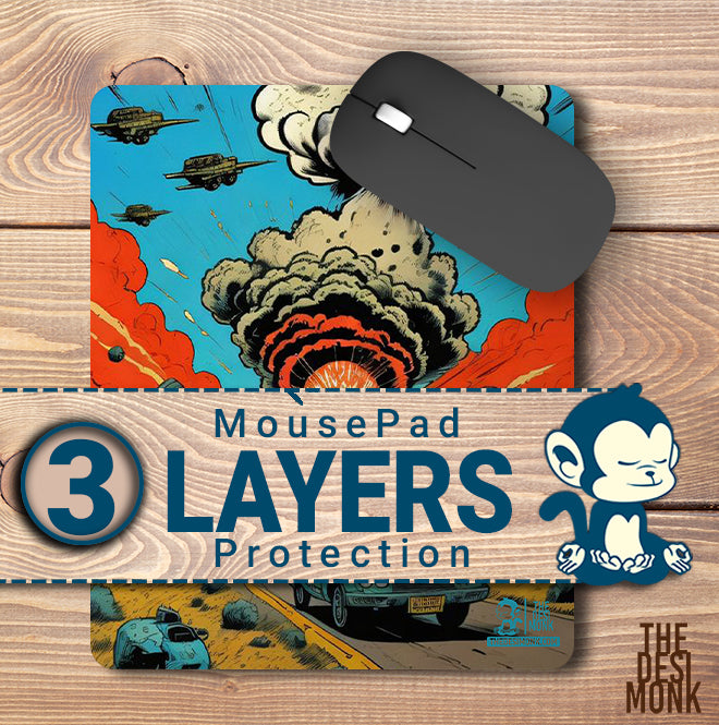 Car Fight Anti Skid Technology Mouse Pad for Computers and gamers