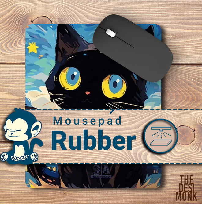Cat Painting Anti Skid Technology Mouse Pad for Computers and gamers