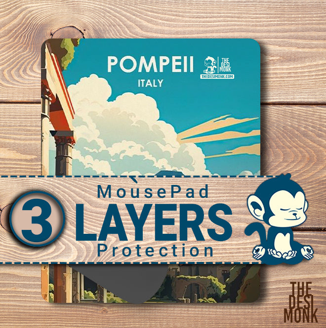 Pompell italy Anti Skid Technology Mouse Pad for Computers and gamers