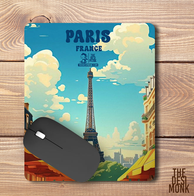 Paris France Anti Skid Technology Mouse Pad for Computers and gamers