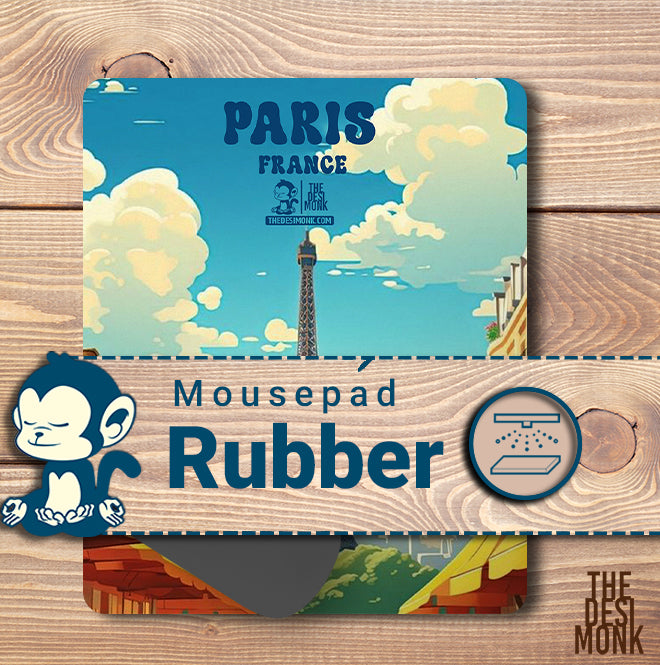 Paris France Anti Skid Technology Mouse Pad for Computers and gamers