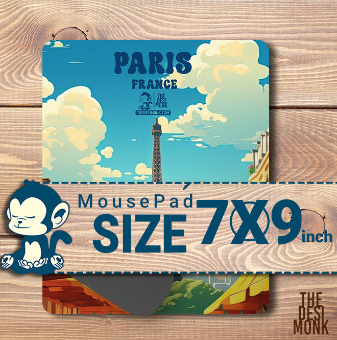 Paris France Anti Skid Technology Mouse Pad for Computers and gamers
