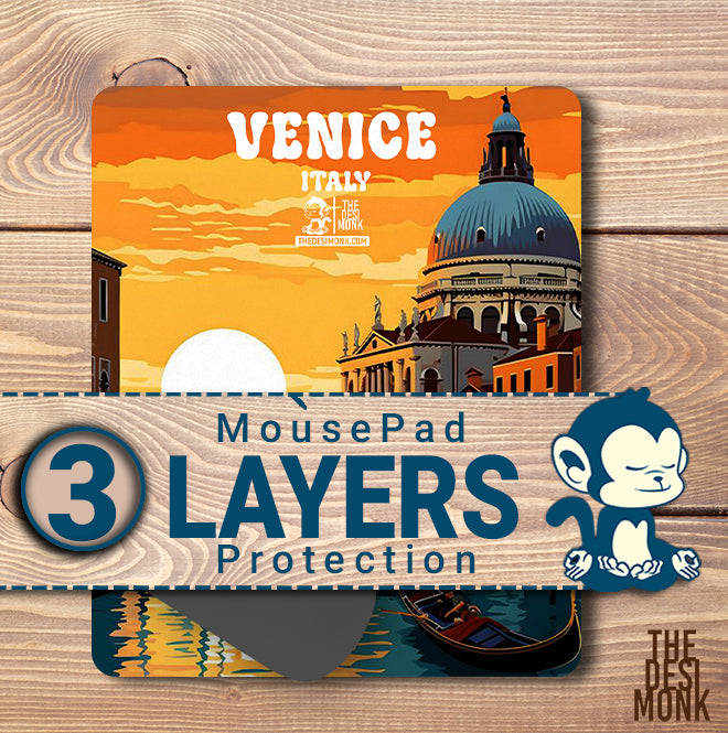 Venice Italy Anti Skid Technology Mouse Pad for Computers and gamers