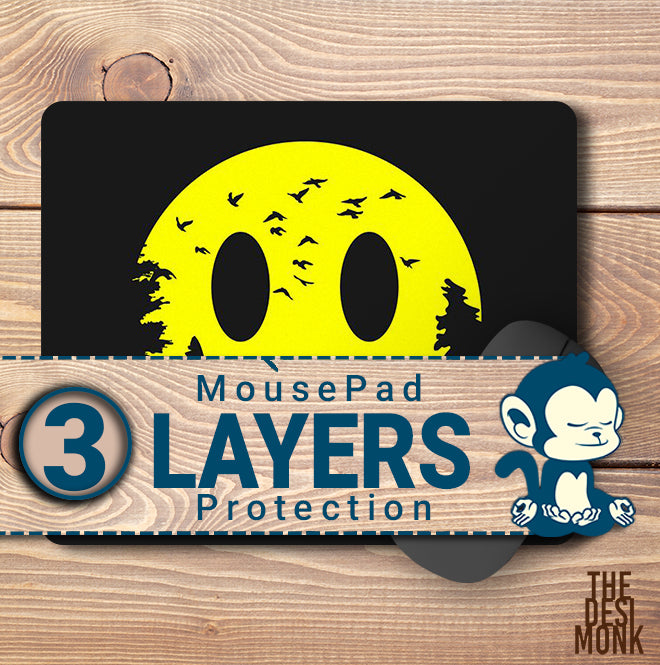 Smiley Face In Jungle Technology Mouse Pad for Computers and games |PAD-224