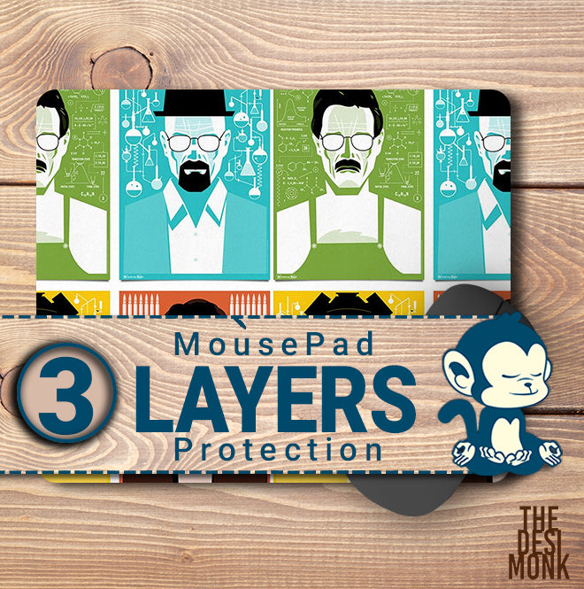 Breaking Bad Characters Anti Skid Technology Mouse Pad for Computers and gamers