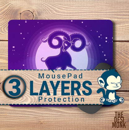 Aries Mouse Pad for Gamers | Zodiac Anti Skid Technology Mouse Pad for Computers| PAD-153