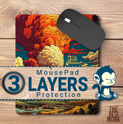 Volcano Mountain Anti Skid Technology Mouse Pad for Computers and gamers