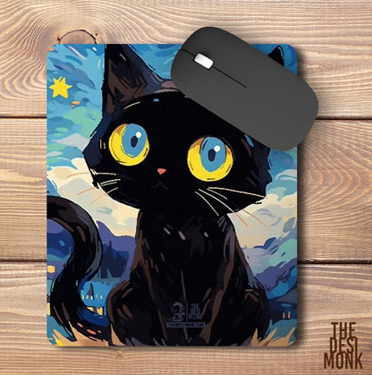 Cat Painting Anti Skid Technology Mouse Pad for Computers and gamers