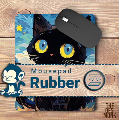 Cat Painting Anti Skid Technology Mouse Pad for Computers and gamers