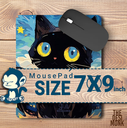Cat Painting Anti Skid Technology Mouse Pad for Computers and gamers