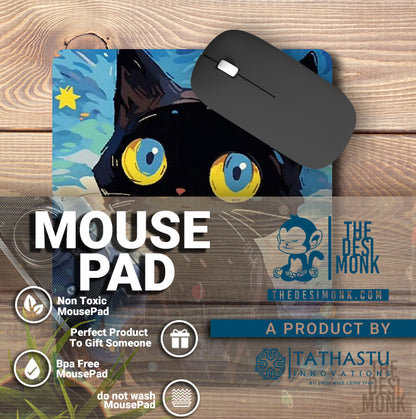 Cat Painting Anti Skid Technology Mouse Pad for Computers and gamers