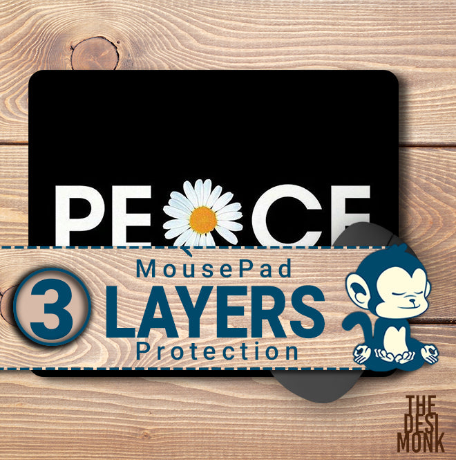Peace Flower anti skid Technology Mouse Pad for Computers and games |PAD-225